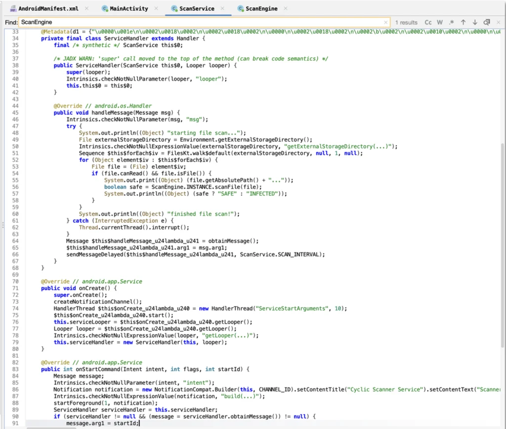 Writeup Android Cyclic Scanner