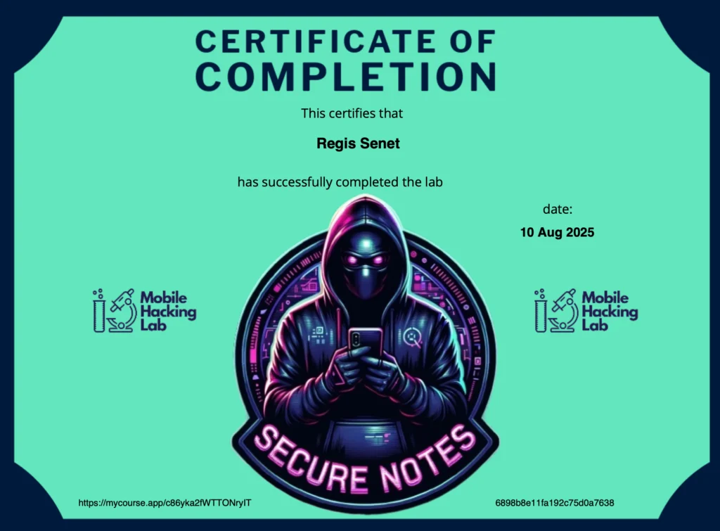 Writeup Android Secure Notes
