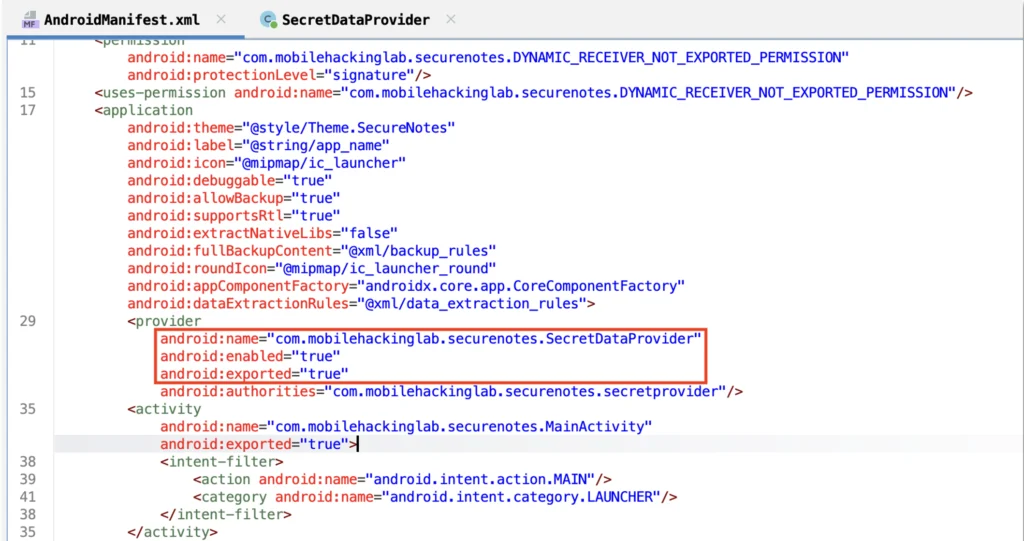 Writeup Android Secure Notes