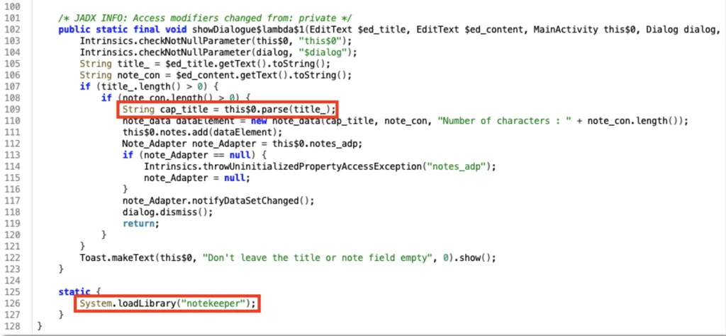 Writeup Android Document Notekeeper